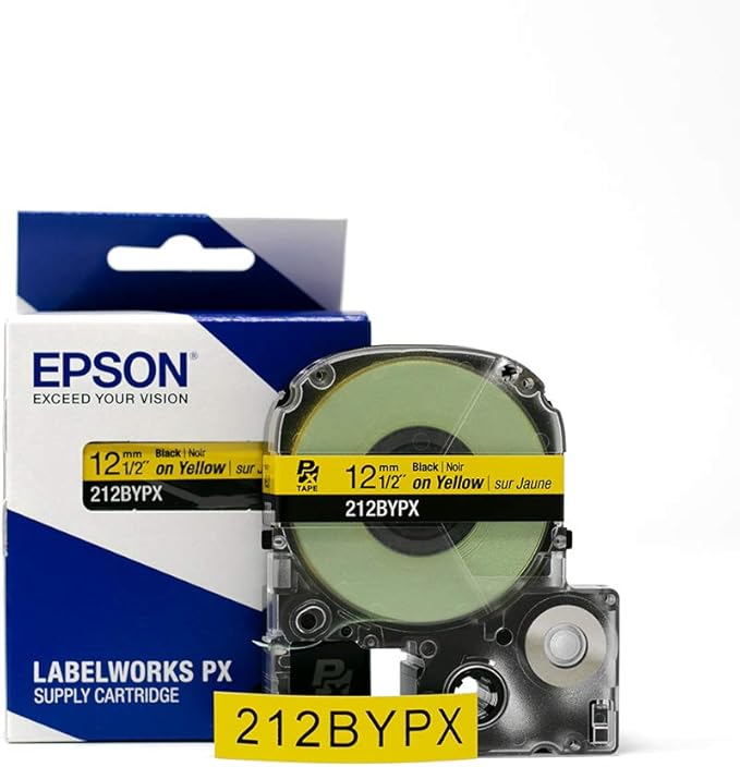 LABELWORKS Epson LW-C610PX Back to School Bundle - Label Maker and Yellow and White Label Tape
