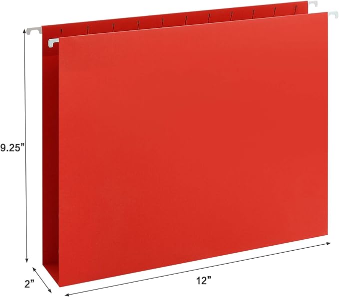 HERKKA Extra Capacity Hanging File Folders, 30 Pack Reinforced Letter Size Hanging Folders with Heavy Duty 2 Inch Expansion, Designed for Bulky Files, Medical Charts, Assorted Colors