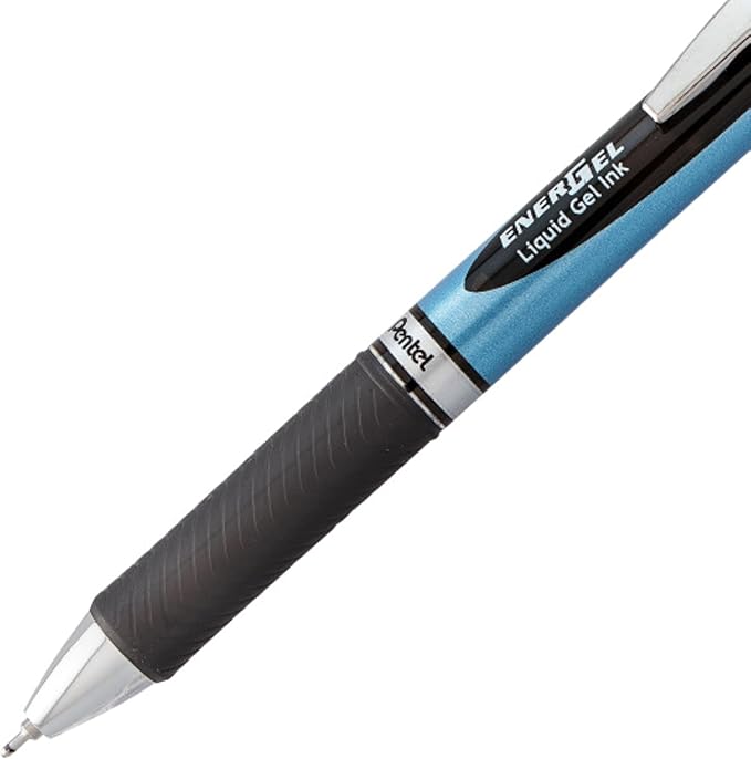 Pentel EnerGel RTX Retractable Premium Liquid Gel Pen, (0.7mm) Needle Tip, Ultra Smooth, Medium Line, Black Ink 10 Pack