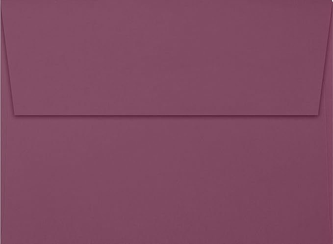 LUXPaper A7 Invitation Envelopes | Peel & Press | 5 1/4" x 7 1/4" | Vintage Plum | 80lb. Text | 1,000 Qty