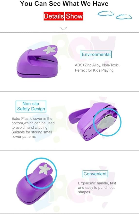 Craft Lever Punch 3 inch Circle Punch Circular Single Hole Punch Professional Tool for Paper Crafting DIY Projects，Gifts，Stationery，Education，Greeting Cards Arts Fun Projects