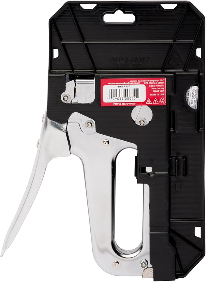 Arrow T50 Heavy Duty Staple Gun for Upholstery, Wood, Crafts, DIY and Professional Uses, Manual Stapler Uses 1/4”, 5/16”, 3/8", 1/2", or 9/16” Staples (Pack of 4)