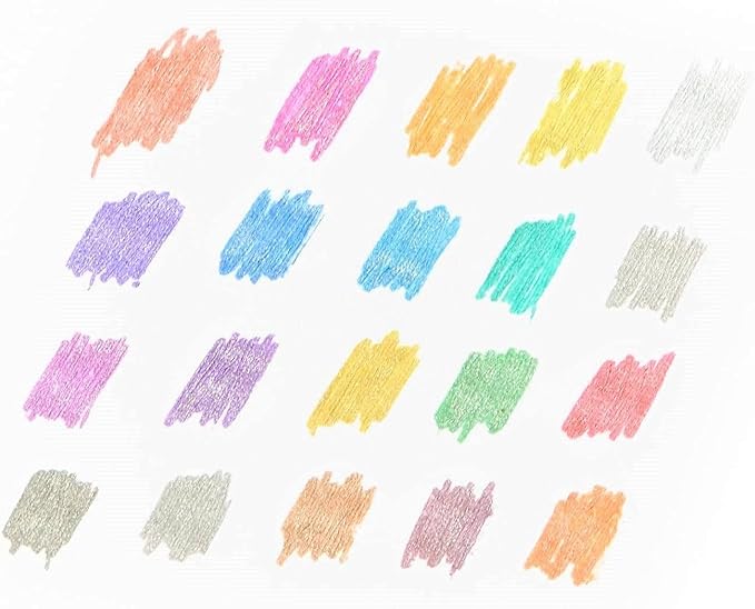 KINGART 400-20 Metallic Rollerball Gel Pens, Set of 20 Shiny Colors with Soft-Grip Comfort, XL Ink Cartridge - Ink, Great for All Ages, Writing, Coloring, Doodling, Scrapbooking, Journaling & More