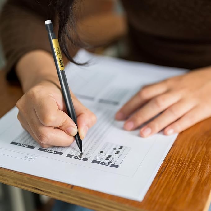 BIC Mechanical Pencils #2 Extra Smooth, Transparent Barrels with Assorted Colored Clips - Bulk Pack of 80 Lead Pencils