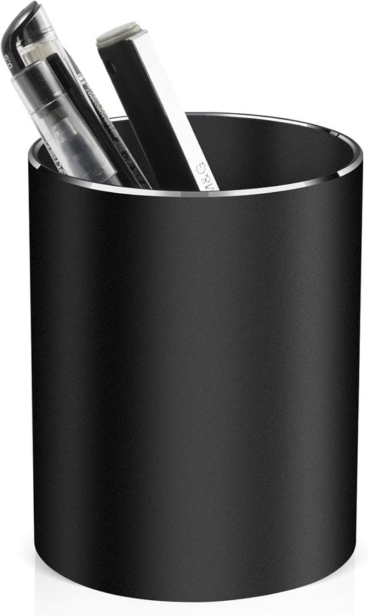 Pen holder, aluminum alloy waterproof pen holder, desktop simple and modern minimalist, multifunctional office supplies for families, kids and schools