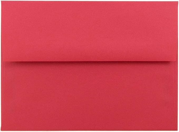 JAM PAPER A6 Colored Invitation Envelopes - 4 3/4 x 6 1/2 - Red Recycled - 100/Pack