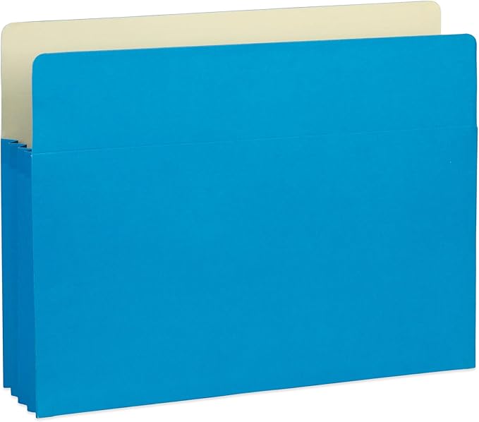 Blue Summit 10 Expanding File Pockets, Accordion File Folders Letter Size, 3.5” Expandable Pockets, Assorted Colors