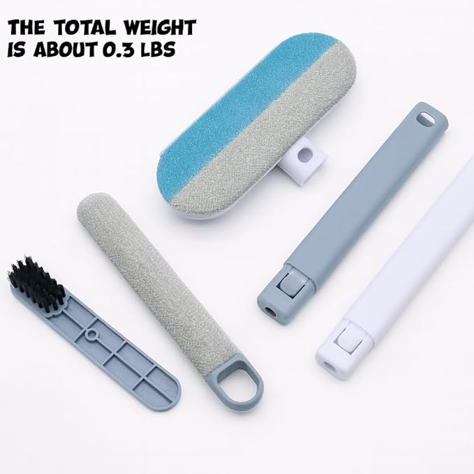 Quppa 4-in-1 Reusable Lint Brush Pet Hair Remover,Multi-Functional Washable Pet Hair Removal Tool& Window Screen Cleaner,Dog&Cat Hair Reusable Removal Broom for Furniture