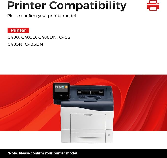 C400 C405 Extra High-Yield Toner Cartridge Set 4-Pack Black Cyan Magenta Yellow 106R03524 106R03525 106R03526 106R03527 Replacement for Xerox Versalink C400 C400D C400DN C405 C405N C405DN Printer Ink