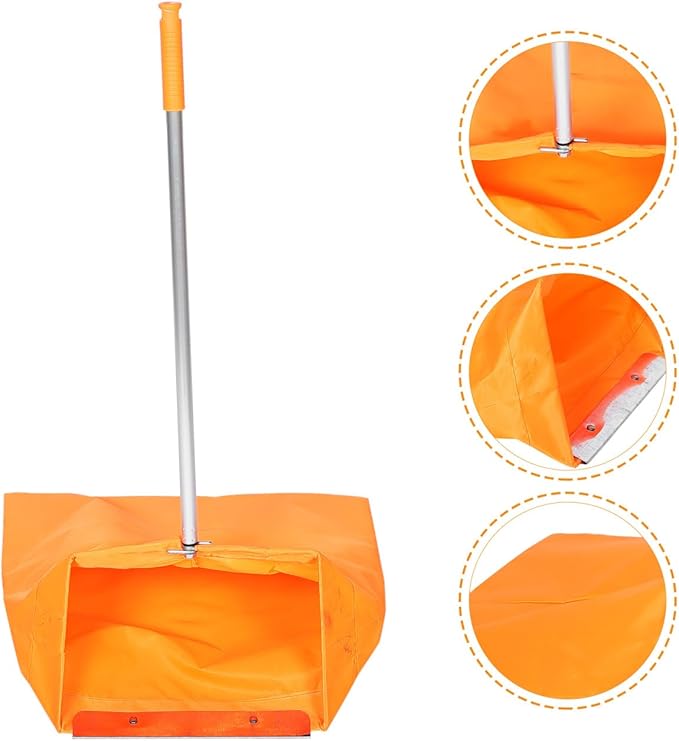Cabilock Windproof Trash Grabber with Dustpan 33 Inch Outdoor Garbage Bag Holder for Home Garden Cleanup Tool with Strong Clamp and Easy Waste Pickup
