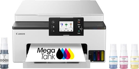 Canon Megatank GX1020 All-in-One Wireless Supertank [Megatank] Printer | Print, Copy and Scan| Mobile Printing |2.7" LCD Color Touchscreen | Auto Duplex Printing