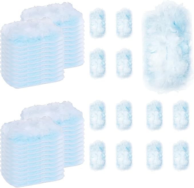 GIWOSK 40Pcs Disposable Duster Refills, Electrostatic Fluffy for Cleaning Replacement Refills Bulk for Home Office Ceiling Surface Corner Dusting