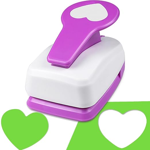 Heart Paper Punch, Paper Punch for Crafting, 2 inch Heart Hole Punches, Hearts Punches for Papers Crafts, Hearts Shaped Hole Puncher, Large Hearted Hole Puncher, Hearted ScrapbookingPunch
