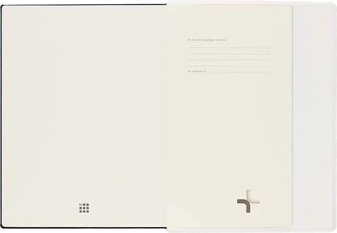 Moleskine Paper Tablet Hard Cover Smart Notebook, Plain/Blank, XL (7.5" x 9.75") Black, Compatible w/ Moleskine Pen+ Ellipse (Sold Separately) & App, Digitize & Organize, 176 Pages