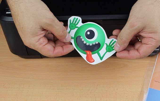 PPD Premium Printable Sticker Paper for Inkjet Printer - 20 Sheets Photo Quality Paper 8.5 x 11 - Self-Adhesive and Instant Dry - PPD-73-20