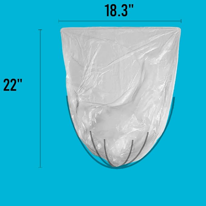 BEIDOU-PAC 2-4 Gallon Trash Bags, 1000 Count Bulk Value Pack, Clear Plastic Recycling Bags, Small Multi-purpose Garbage Bags for Business Home Bathroom Kitchen Commercial and Industrial