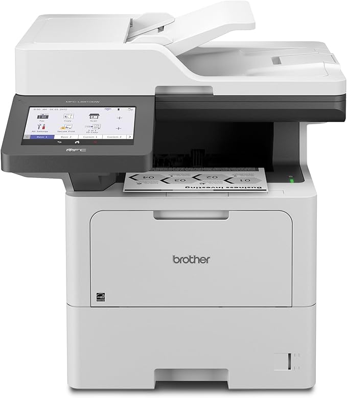 Brother MFC-L6810DW Enterprise Monochrome Laser All-in-One Printer, Large Paper Capacity, Wireless Networking, Advanced Security Features, and Duplex Print, Scan, and Copy, Works with Alexa