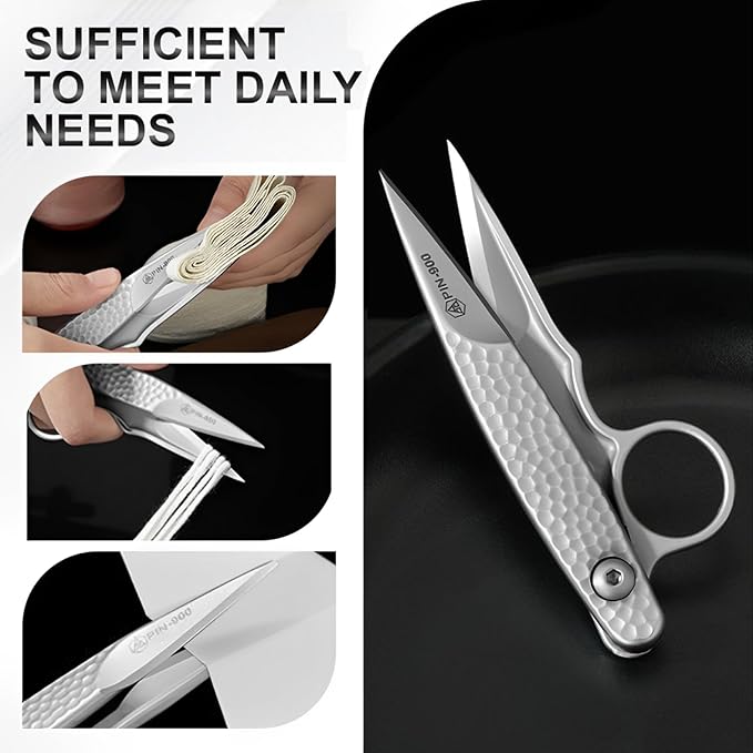 2025 New Upgrade Sewing Scissors, Stainless Steel Premium Tailor Scissors, Thread Snips Trimming Nipper for Gift Wrapping Yarn, Sewing Supplies (2)