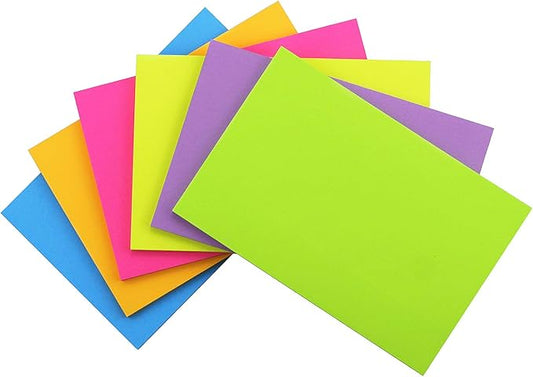Early Buy Sticky Notes 6 Bright Color 6 Pads Self-Stick Notes 4 in x 6 in, 45 Sheets/Pad