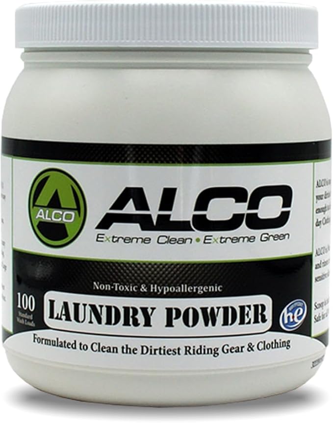 ALCO Laundry Powder - Powerful Stain Removal - Hypoallergenic and Unscented Formula for All Fabrics including Riding Gear, Gym, Baby and Delicate Clothing - 2 lbs, Pack of 1
