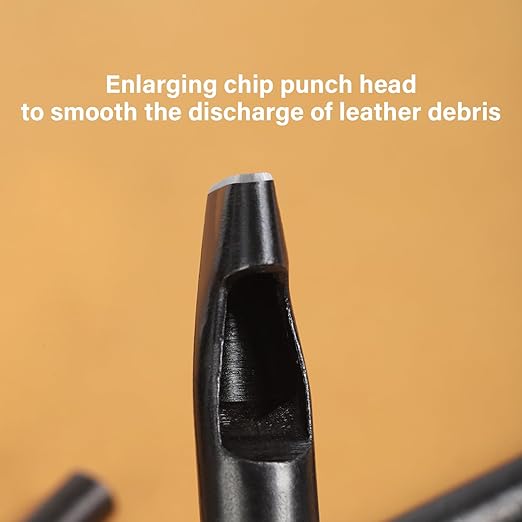 WUTA 3 Pcs Oval Leather Hole Punch,Belt Hole Punch for Leather,Leather Punch Cutter Tool for Belt Watch Band,Leather DIYHole Punch Tool Kit