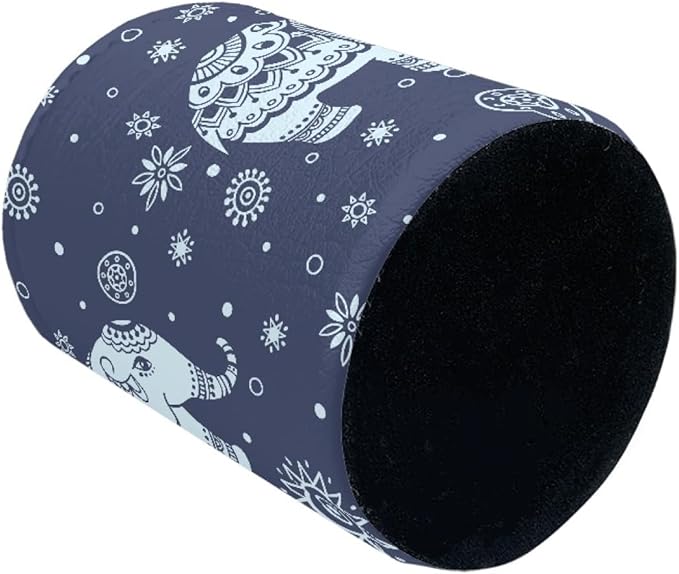 Cute Elephant Pen Holder Pencil Organizer Cute Pencil Cup Desk Decor Makeup Brush Holder PU Multifunctional Office Suppliesfor Home Classroom School