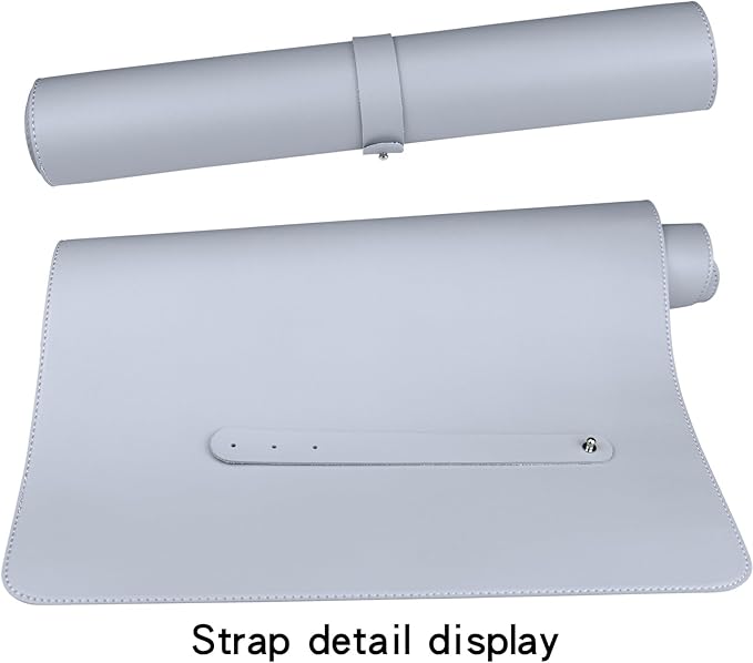 Keyboard Mat Desk Cover Mat Cute Desk Mat Pad Mat 35.4"x17" Laptop Mat for Desktop Computer Desk Pads on Top of Desks Non-Slip PU Leather Large Mouse Pad Office Desk Grey Office Accessories
