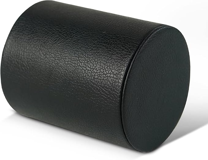 Pen Holder PU Leather Pencil Desk Stand for School/Office/Home (Black)