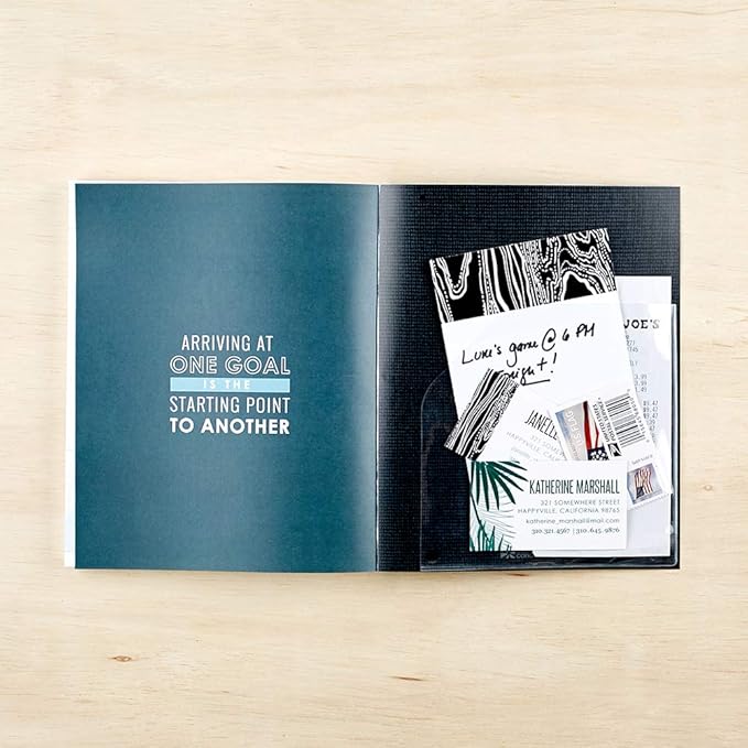 Adhesive Clear Corner Storage Pockets. Set of 2, Large 6" x 6". Adds Extra Storage Space to Folders, Notebooks, and Journals. Cuttable Sticky Peel and Stick.