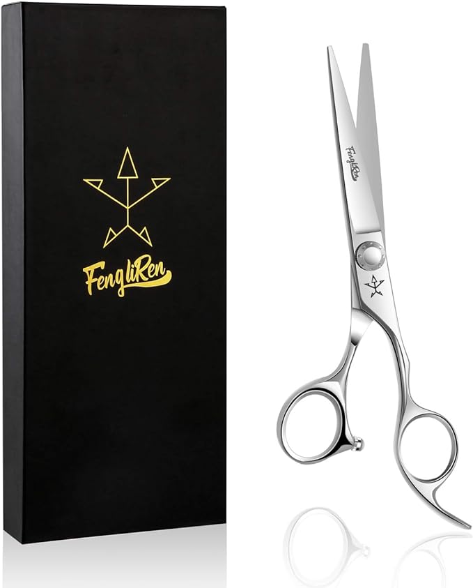 High-end Professional Extremely Very Sharp Barber Hair Cutting Scissors Hairdresser Shears For Hair 6 Inches Haircut Scissor Made Of Stainless Steel Alloy For Hairdressing Salon and Home Use