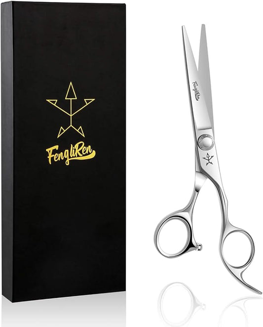 High-end Professional Extremely Very Sharp Barber Hair Cutting Scissors Hairdresser Shears For Hair 6 Inches Haircut Scissor Made Of Stainless Steel Alloy For Hairdressing Salon and Home Use