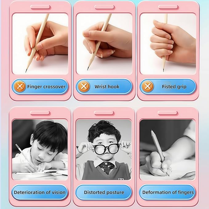 Handwriting thick mechanical pencils with grip: 2.0MM HB Pencil for kids with 14 leads (6 pack)