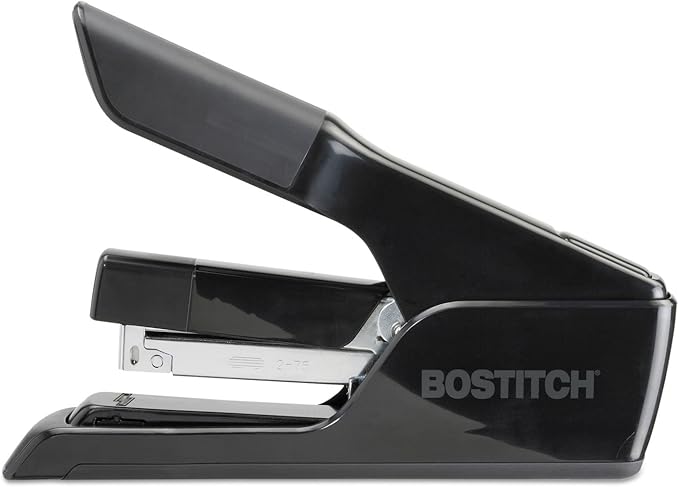 Bostitch Office EZ Squeeze 75 Sheet Flat Clinch Stapler, Reduced Effort, Black (B875)