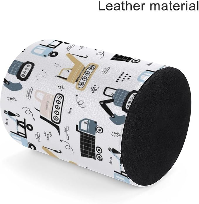 Construction Truck Pen Holder Pencil Organizer Cute Pencil Cup Desk Decor Makeup Brush Holder PU Multifunctional Office Suppliesfor Home Classroom School