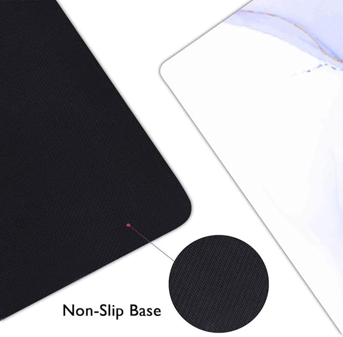 Extended Gaming Mouse Pad (31.5 X 11.8 in), Large Non-Slip Rubber Base Mousepad,Keyboard Mouse Mat Desk Pad for Work, Game, Office, Home - Blue Purple Rose Gold Marble