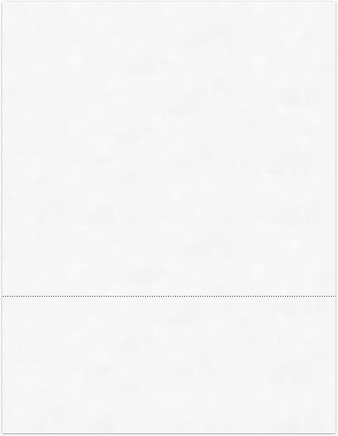 PrintWorks Professional 3 1/2" Horizontal Perforated Paper 8.5” x 11” - Perfect For W-2, 1099, & Statement Use - Made in the USA - 500 Sheets - 24 lb - Printer Compatible - White (04130)