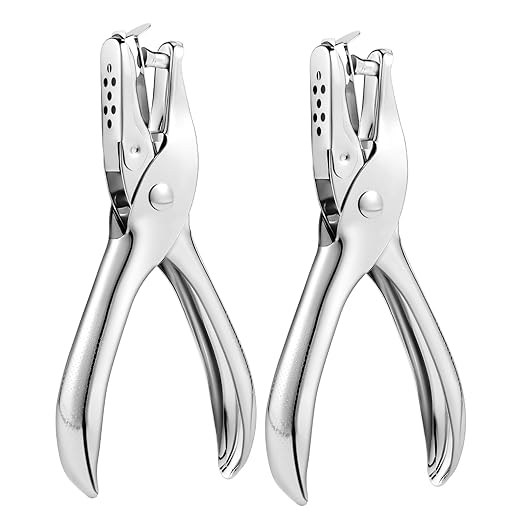 2 PCS Hole Punch,1/4 Inch Single Hole Puncher with 8-Sheet Capacity,Durable One Hole Paper Punch,Create Circle Hole Punch for Crafts,Gift Tags,Tickets & Scrapbooks by YUIOASE