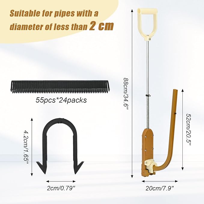 Nisorpa PEX Stapler with 1320 Pcs Foamboard Staples - 1-1/2″ Staples for 1″ and 2″ Foamboard -Portable PEX Stand-Up Manual Stapler Gun for Wood and Foam Board
