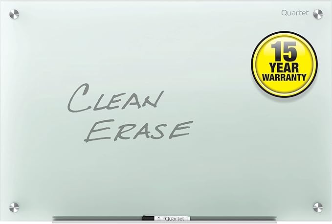 Quartet Glass Whiteboard, Non-Magnetic Dry Erase White Board, 4' x 3', Frosted Surface, Infinity (G4836F)