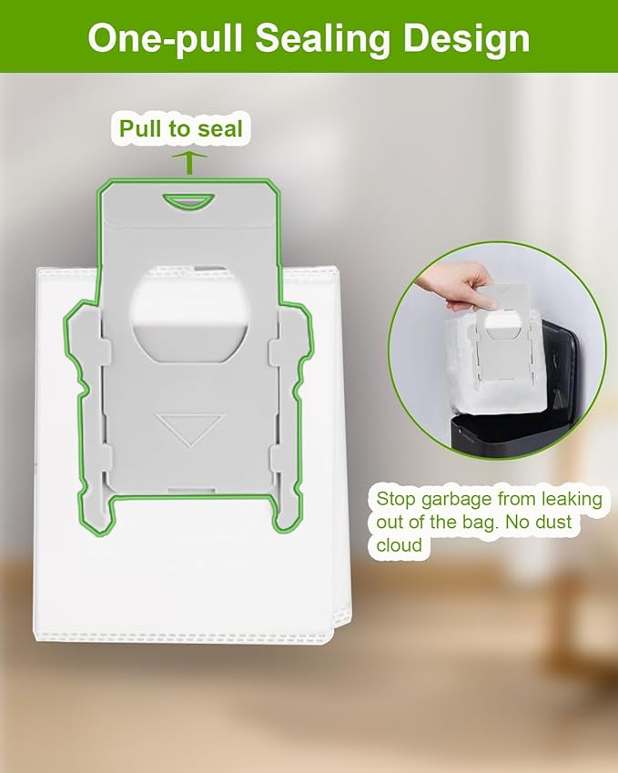 ApexOne 4 Pack Vacuum Bags for iRobot Roomba i, j, s Series, 104 Combo, 105 Combo, 105 Vac, Plus 405 (G185) (G181) Combo, Max 705 Vac, Max 705 Combo, Plus 504 Vac, Plus 505 Combo, Q0520 Robot Vacuum