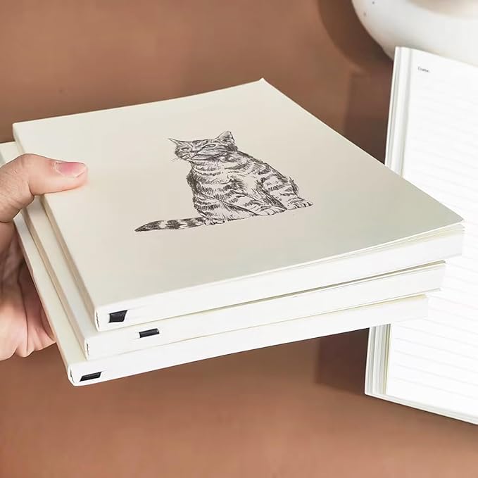 3 Pack Hardcover Spiral Notebook Spiral Journals for Women 160 Pages, 6.3 x 8.3 Inches,100gsm Paper,Cute College Ruled Notebook, Back Pocket, Office Supplies (CS-Multi)