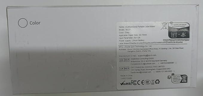 Phomemo Label Printer, M220 Thermal Bluetooth Barcode Label Maker, for Home, Office, School, Compatible with Phone & Laptop