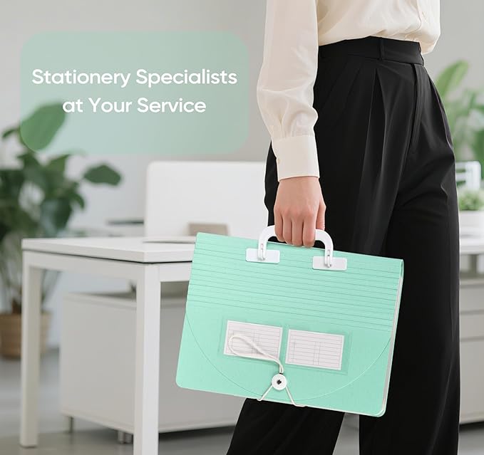 13 Pockets Accordion Filing Organizer,Wheat Straw Expanding File Folder with Handle & Labels,Monthly Paper Bill Receipt Organizer,A4/Letter Size Document Storage for School College Home Office