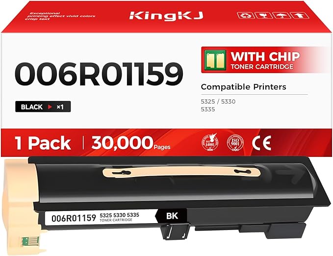 006R01159 High Capacity Toner Cartridge Black 1-Pack with chip Replacement for Xerox 5325 5330 5335 Toner Cartridges Compatible with Xerox WorkCentre 5325 5330 5335 Laser Printer Ink All-in-One Copier