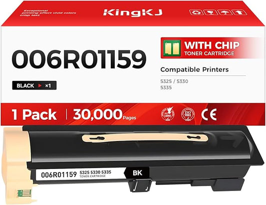 006R01159 High Capacity Toner Cartridge Black 1-Pack with chip Replacement for Xerox 5325 5330 5335 Toner Cartridges Compatible with Xerox WorkCentre 5325 5330 5335 Laser Printer Ink All-in-One Copier