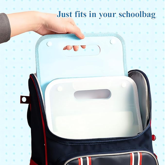 M&G Expanding File Folder 13 Pockets Accordion File Organizer with Labels, Portable Document Receipt Organizer Hold A4 Letter Size Paper, Waterproof Folder for Schoolbag Office Supplies (Blue)