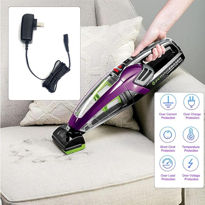 Replacement Charger for Bissell Pet Hair Eraser 2390 2390A 23903 2284 2284W 14.4V Lithium Ion Cordless Hand Vacuum 1614206 ZD5F230030US