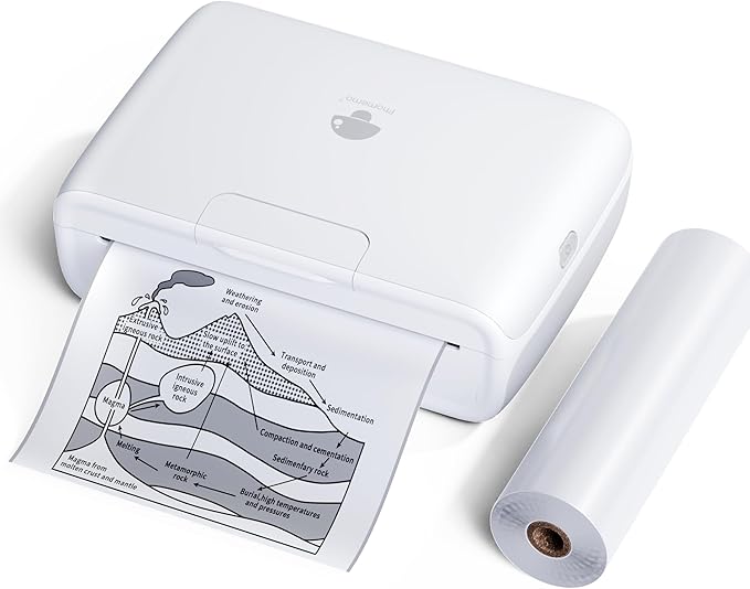 Phomemo M04S Bluetooth Portable Printer - Thermal Label Printer, Support 2/3/4 inch Printing, Compatible with Phones, Computer, 300dpi, Great for Documents, Notes, Stickers, Labels