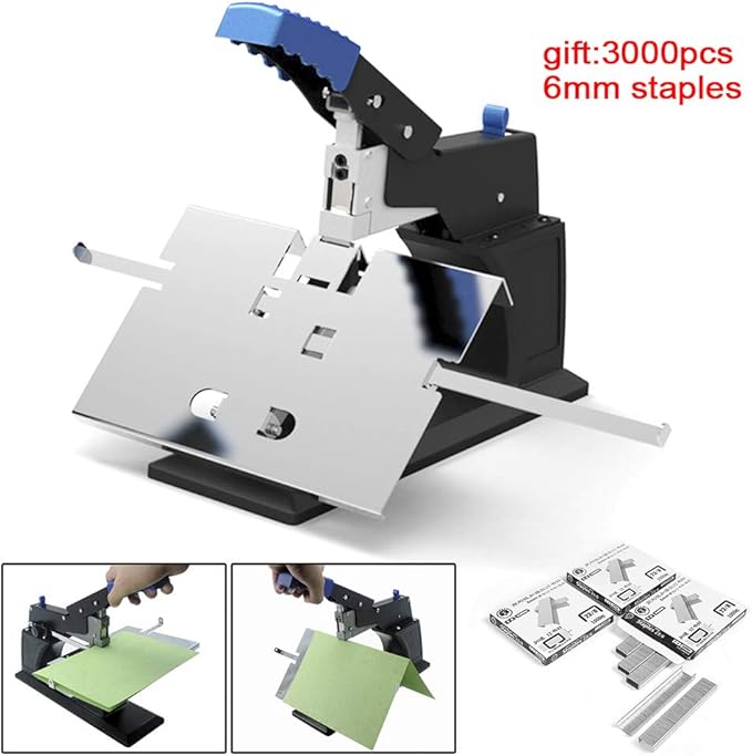 TFCFL Heavy Duty Desk Saddle Stapler, 60 Sheet Capacity, 3000 PCS 23/6mm Staple, Industrial, Functional Style