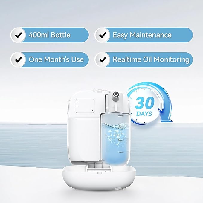 Upgraded Scent Air Machine for Home Cover Up to 2000 sq.ft, Hotel and Commercial Use 400ML Diffuser with 100ML Royal Tranquility Essential Oil, Waterless Cold Air Diffuser for Home, Office